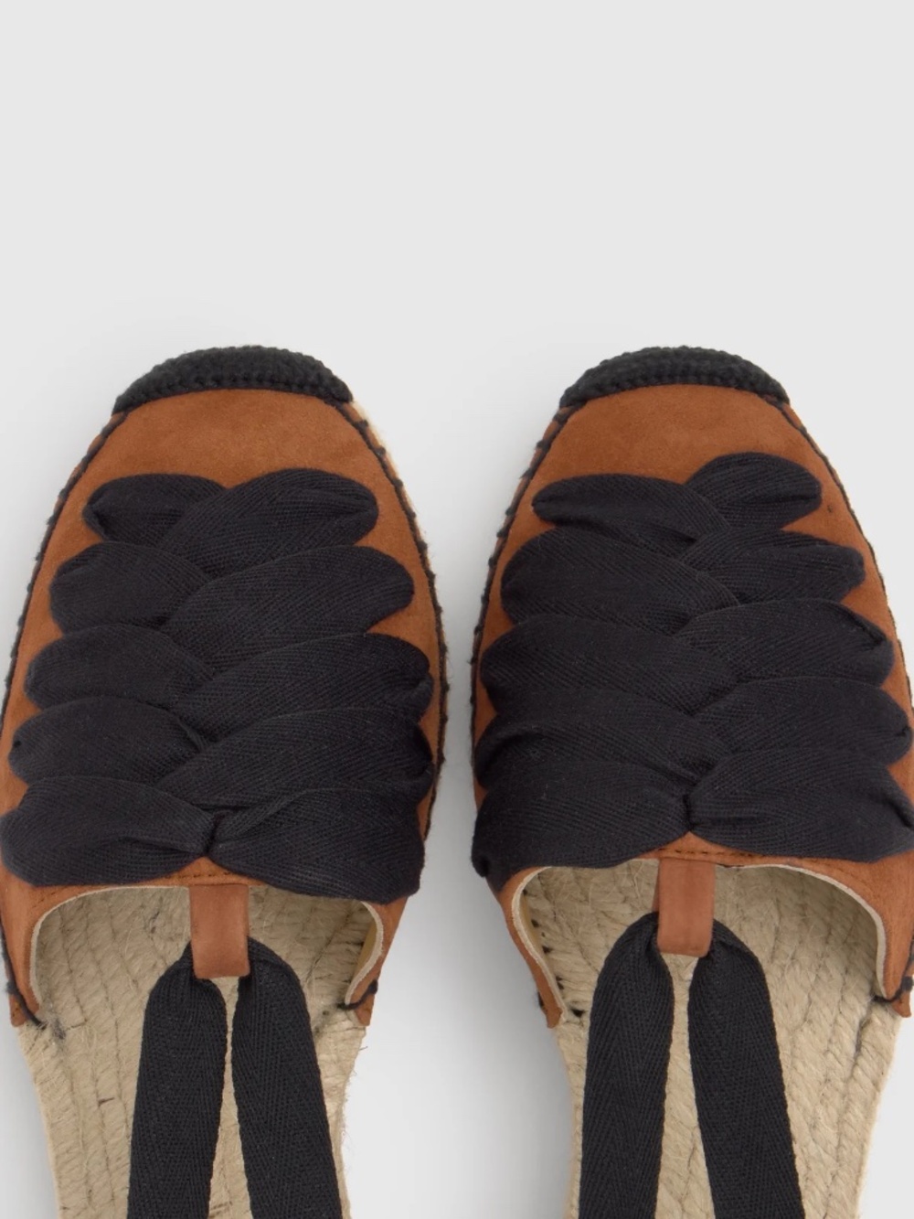 Castaner: Kiva espadrille flats in suede with ribbon closure Size 7 NIB